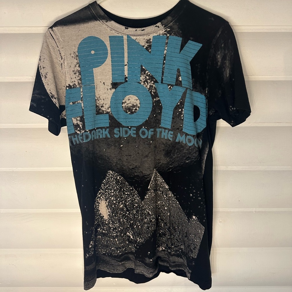 Pink Floyd Bleach Wash Band Tee | Dark Side of the Moon Graphic | Size M